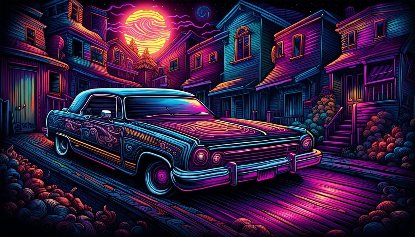 Lowrider in Ghetto: Psychedelic Pop Surrealism