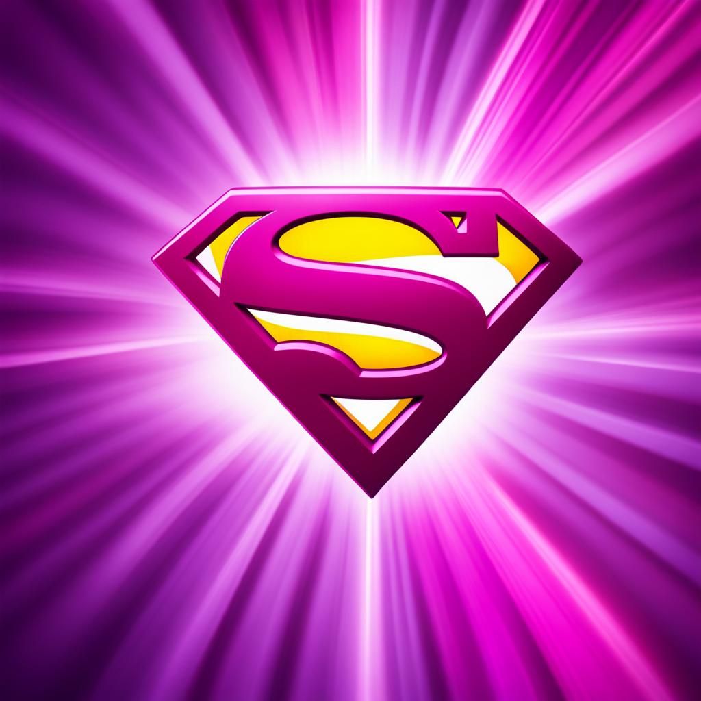 Pink and Purple Superman Symbol for Awareness