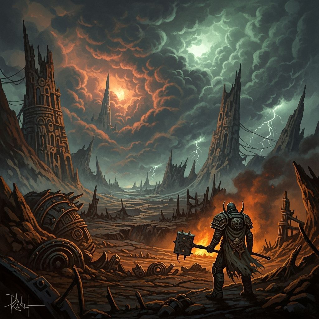 Grimdark Image in Macabre Style