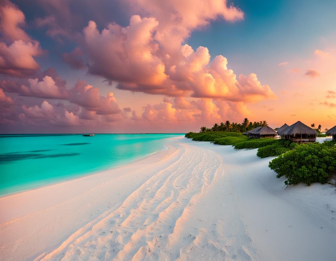Maldives Wild Beach in Complementary Colors