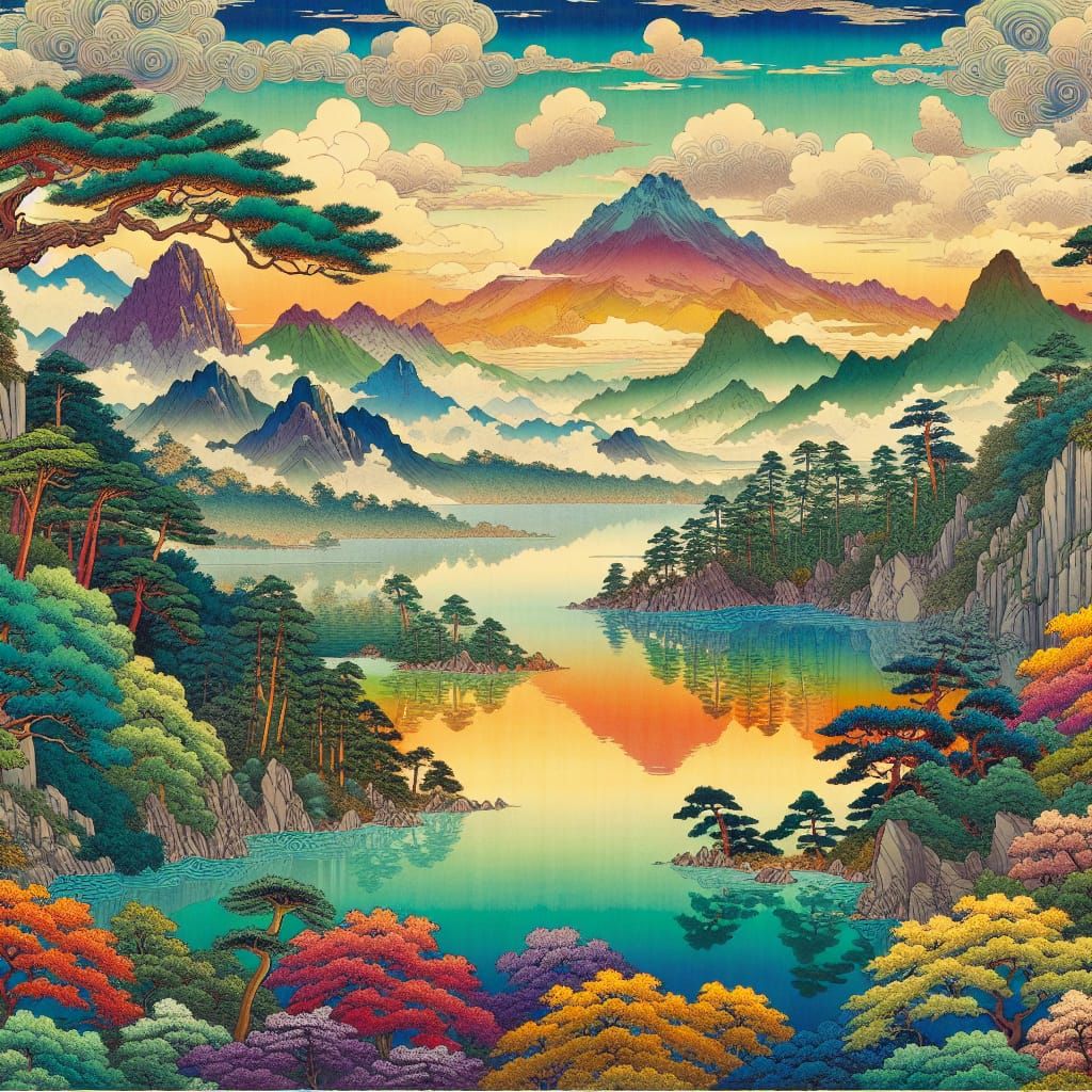 Enchanting Nature Wallpaper in Anime Style