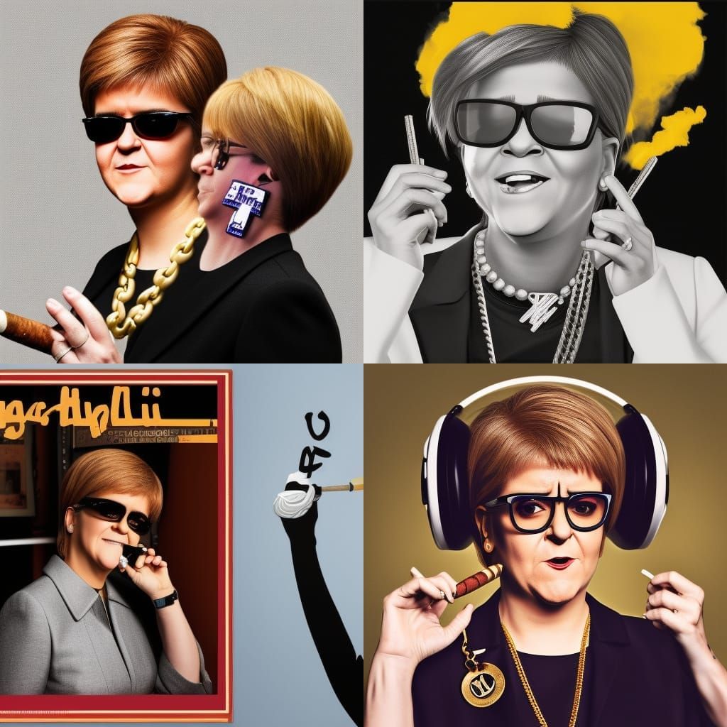 Nicola Sturgeon as Hip Hop Album Art