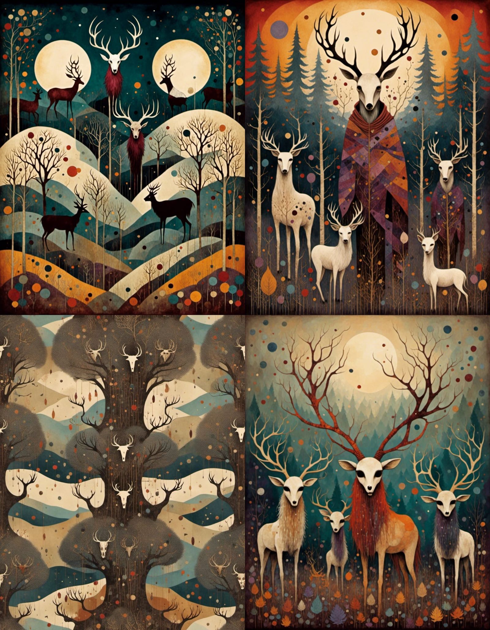 Druids Reach for Stars in Whimsical Gothic Style