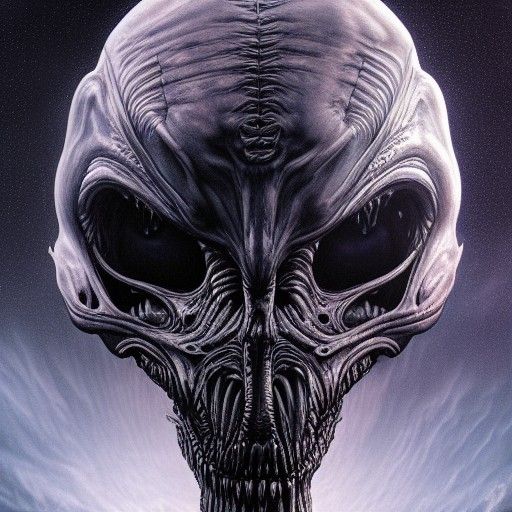 Sinister Alien UFO Mothership in 3D Rendering