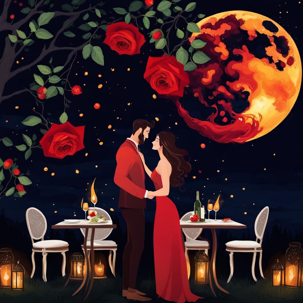 Romantic Candlelight Dinner Under the Stars