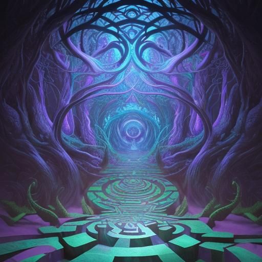 Mind-Altering Wizard Labyrinth in a Hallucinogenic Maze