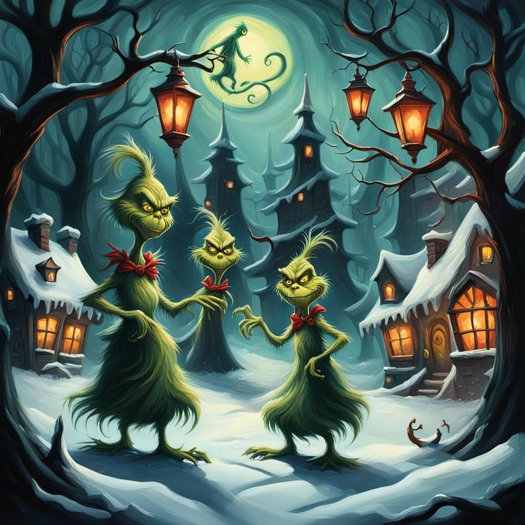 The Grinch Sisters in Dark Fantasy Whoville