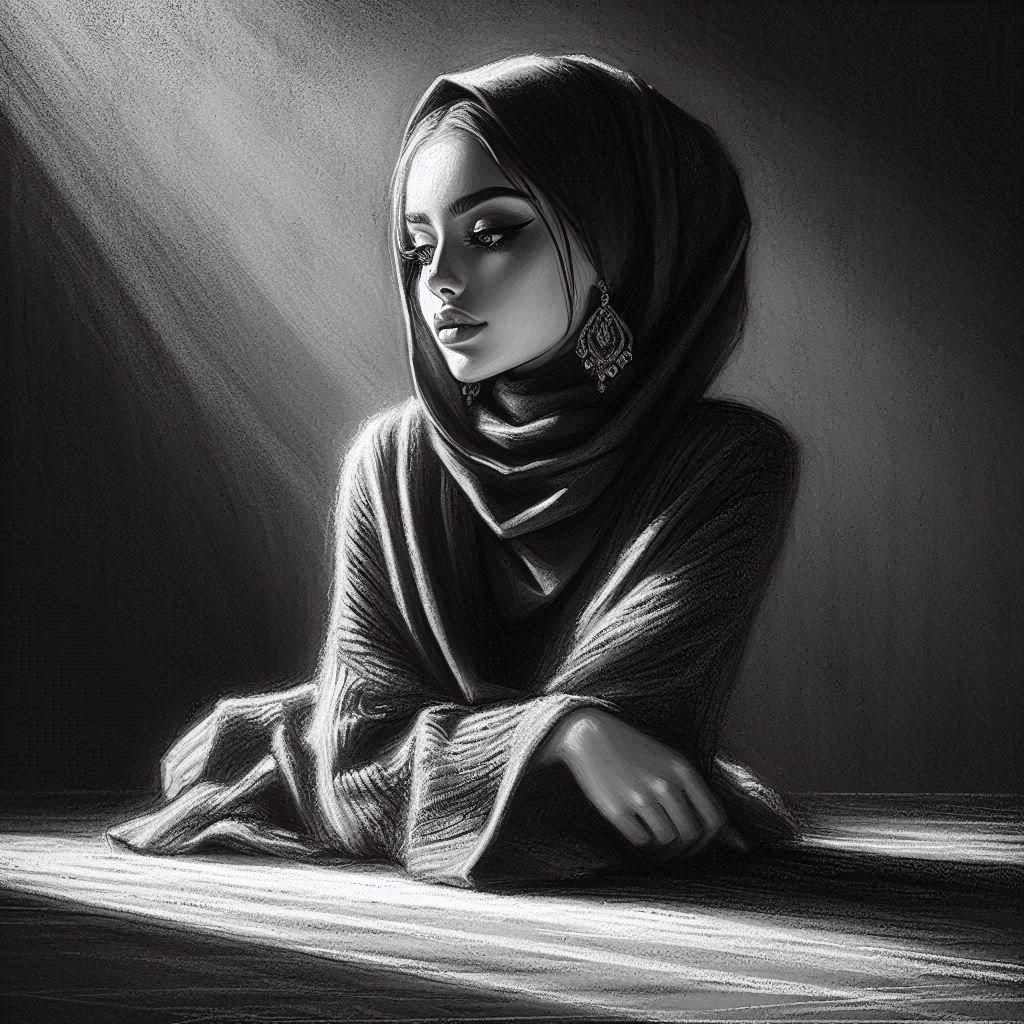 Classic Charcoal Drawing