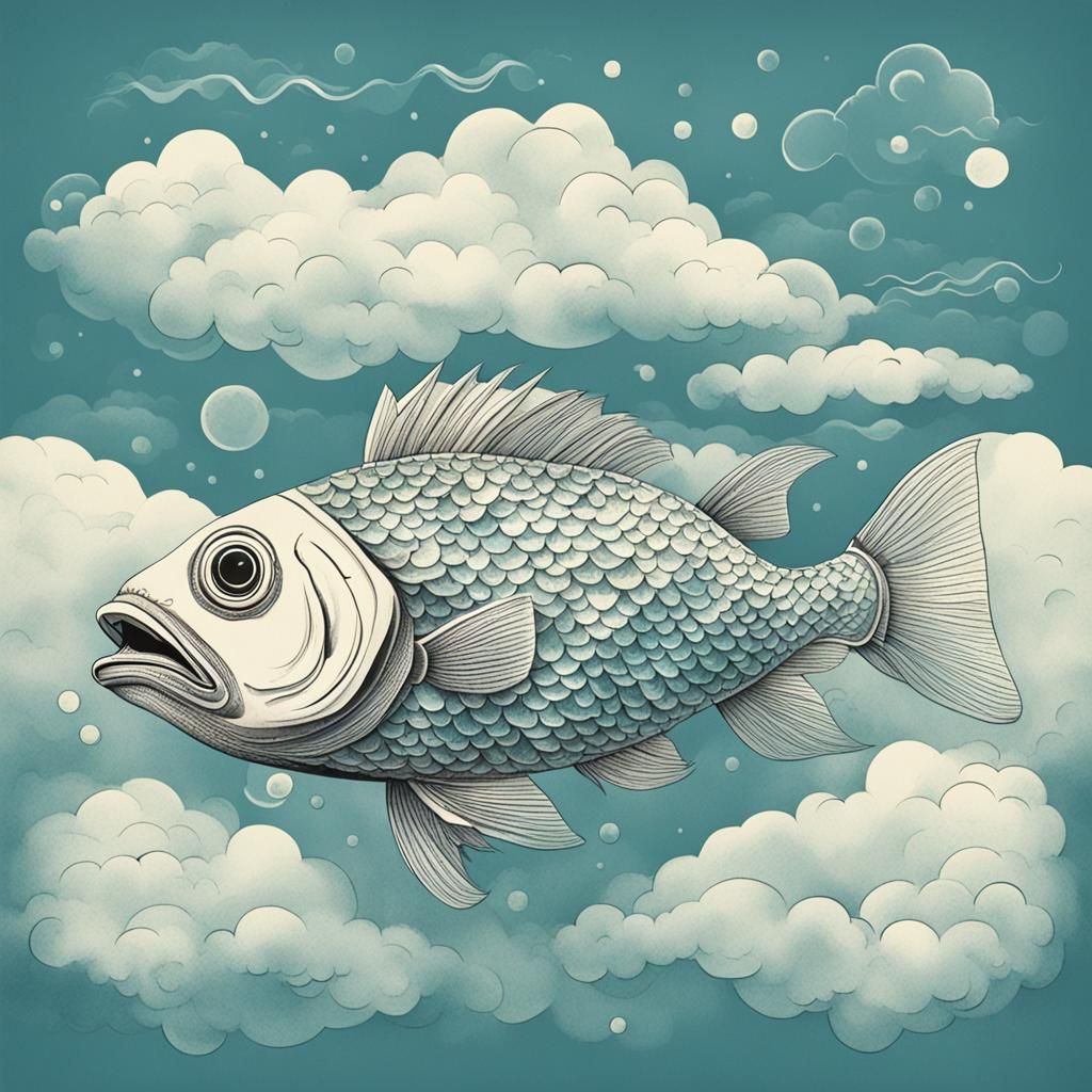 Ethereal Cloud Fish: A Dreamlike Sky Creature