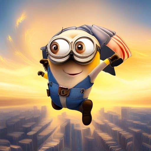 Minion skydiving