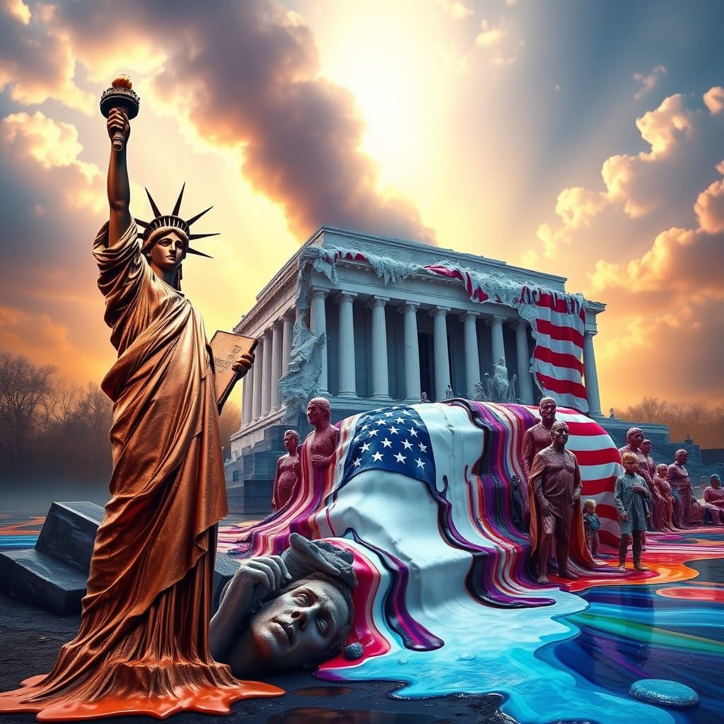 Melting Icons in a Surreal Dreamscape