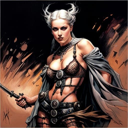 Macabre Gathering in Gothic Fantasy Style