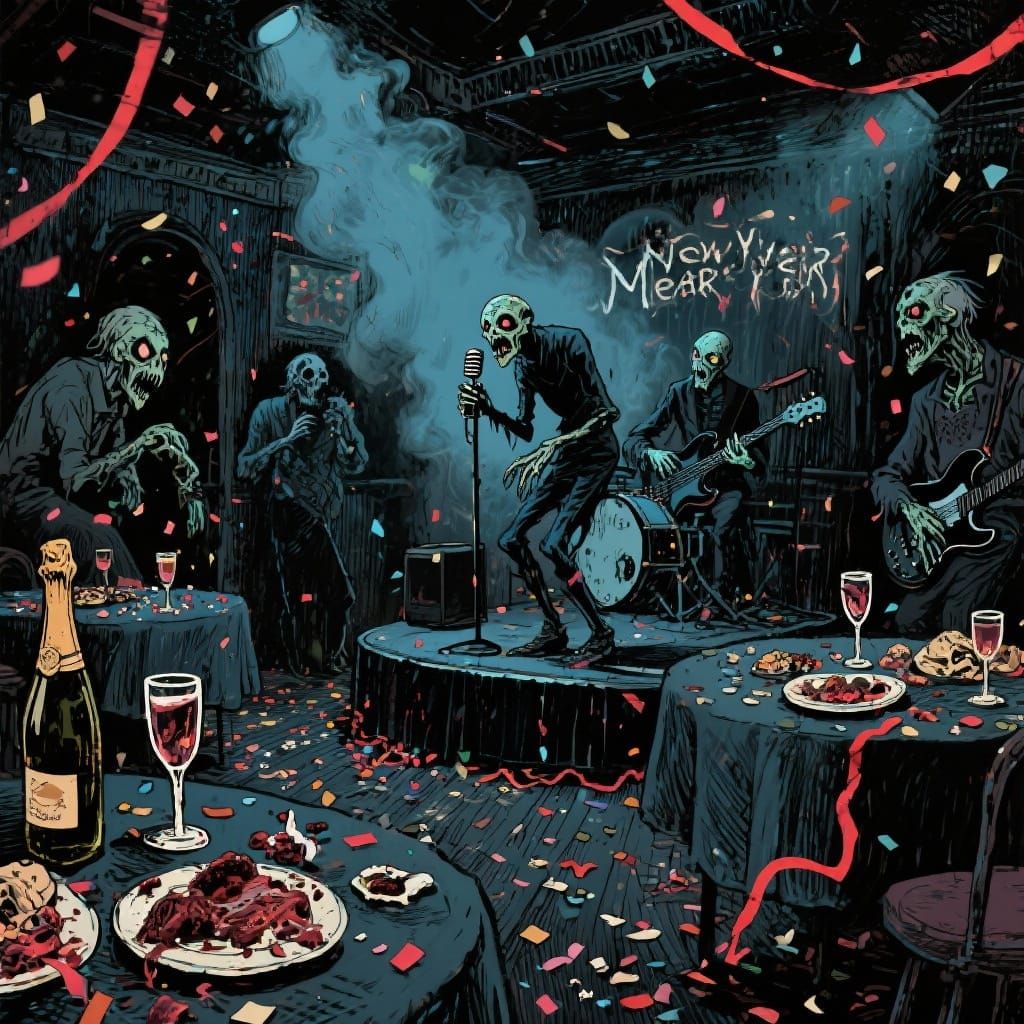 Monsters Celebrate New Year's Eve in Smoky Speakeasy