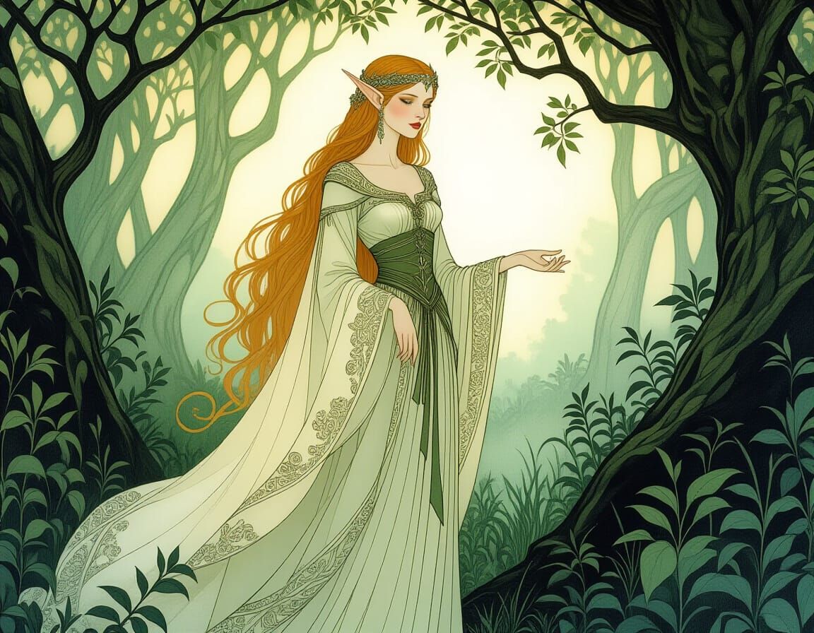 King of Elfland's Daughter in Dreamlike Forest