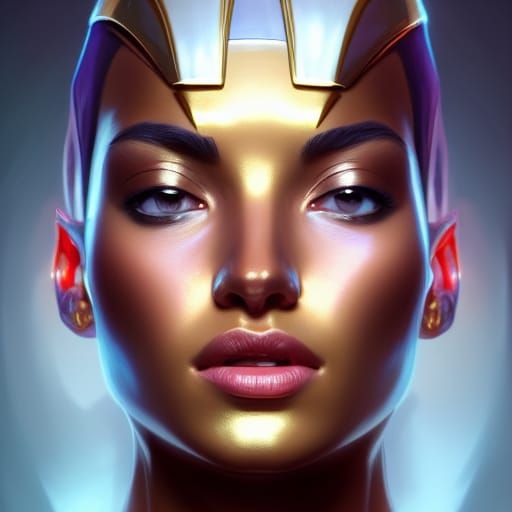 Egyptian Hair Portrait with Dynamic Lighting