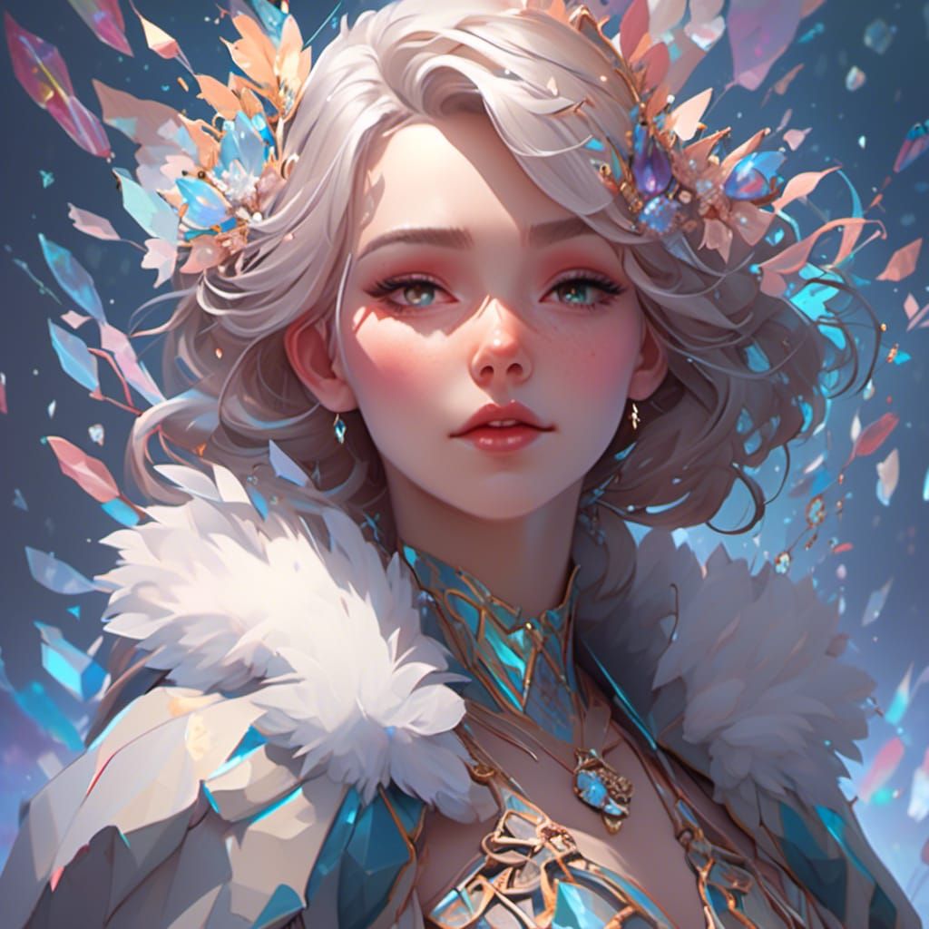 Winter Girl Portrait in Hyperdetailed Unreal Engine Style