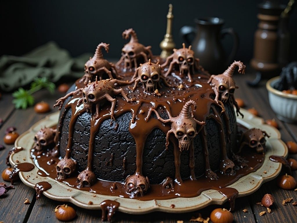 Crawling Abominations Emerge from Melted Christmas Pudding i...