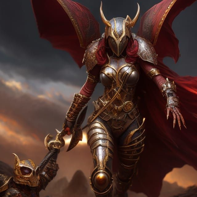 Scorpion Queen in Gleaming Carapace Armor