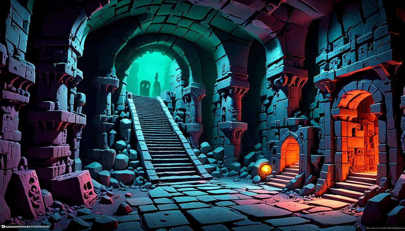 Catacomb Quest: Pixar-Style Mutant Experiment Adventure