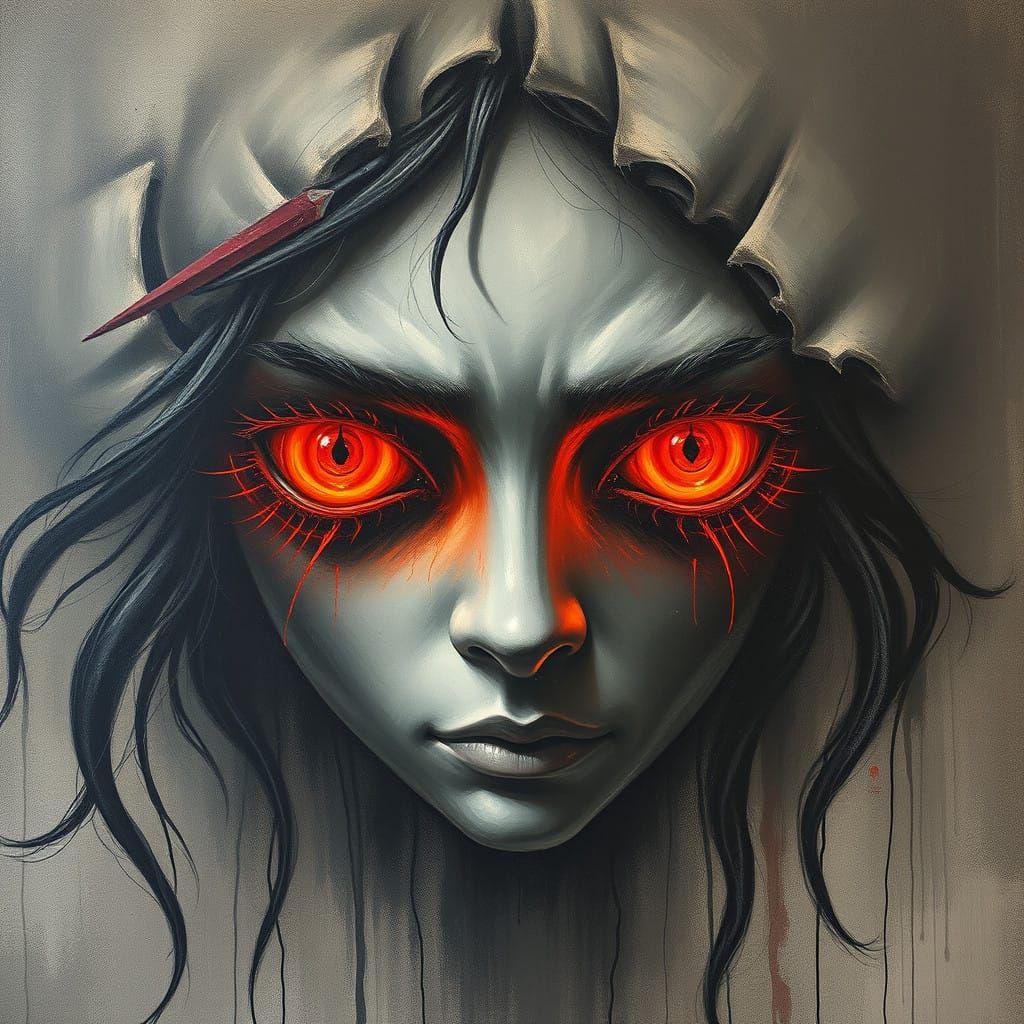 Glowing, Hollow Eyes Emerge from the Shadows