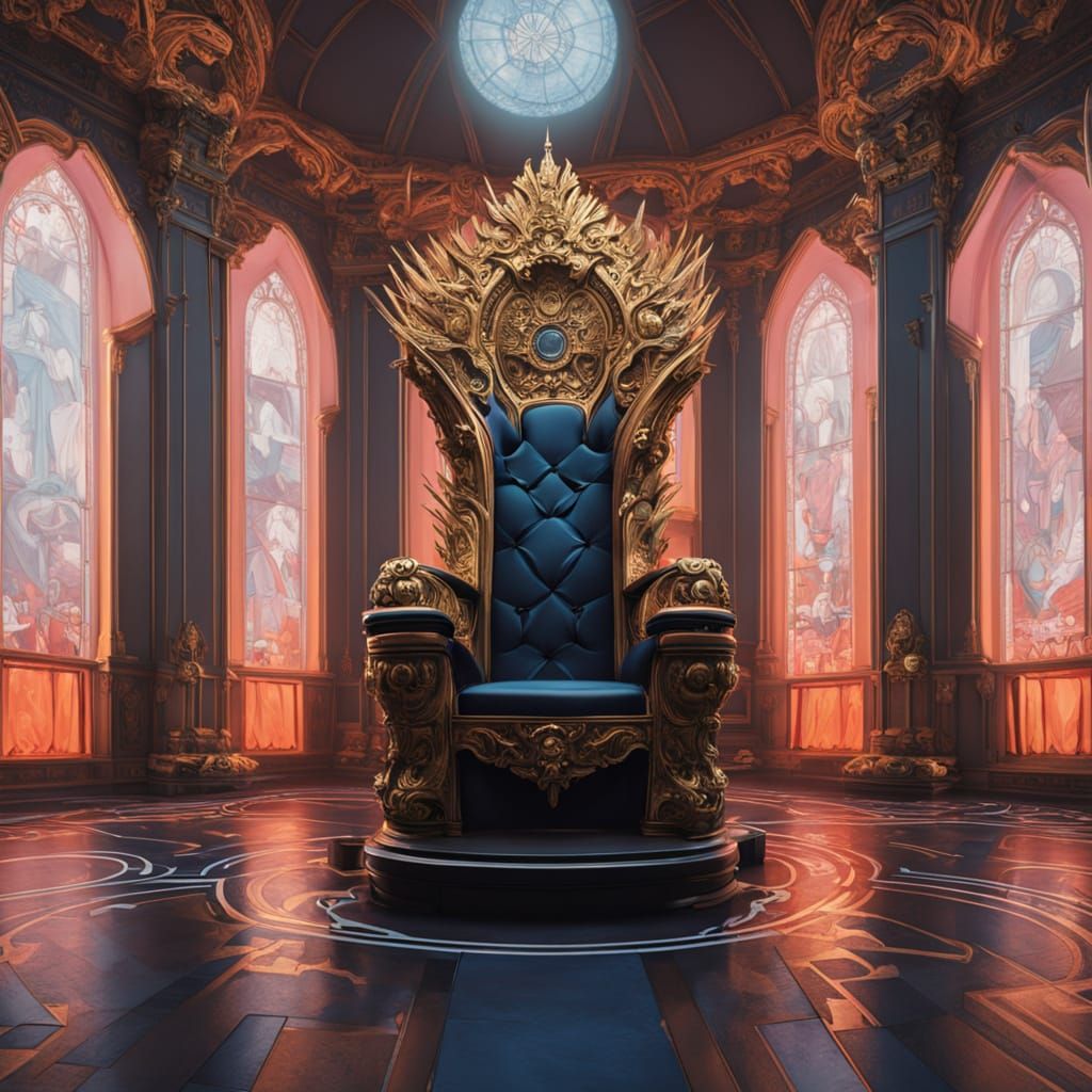 Noble Shields Adorn Retrofuturistic Throne Room in Cinematic...