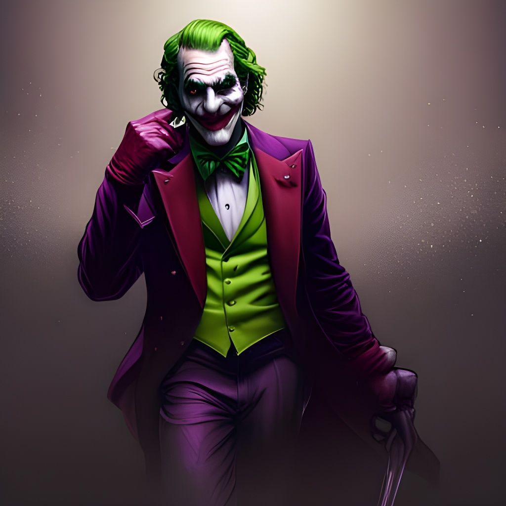 The Joker Dark Fantasy Concept Art in 8K