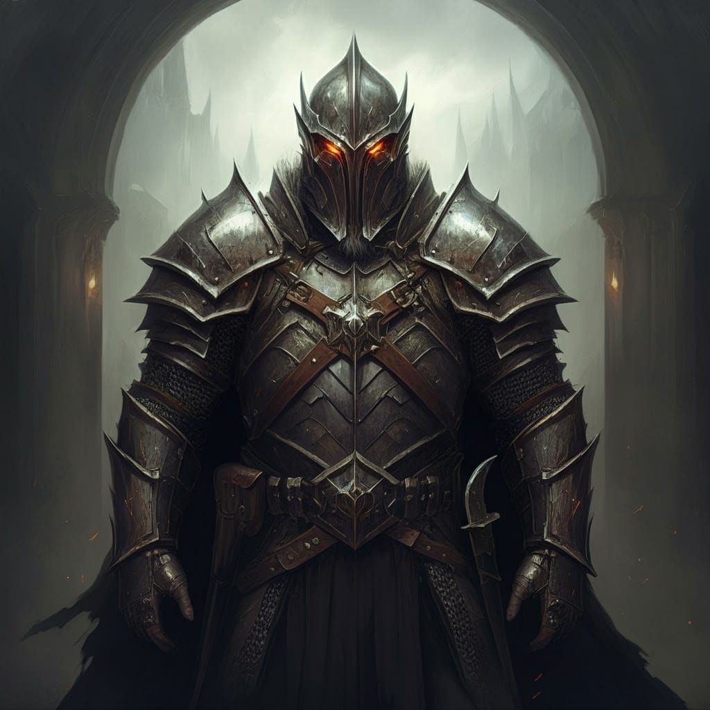 Grimdark Painting in a Dark Fantasy Style