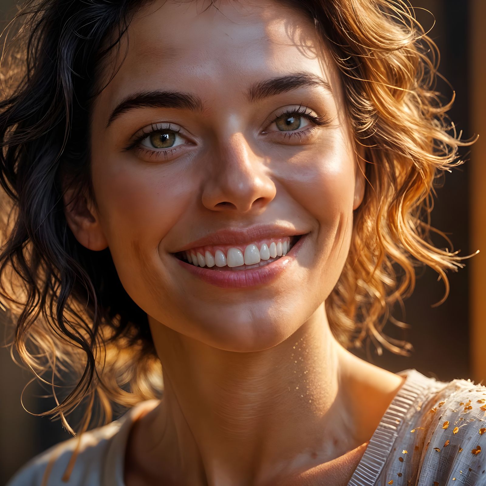 Radiant Happiness: A Hyperreal Portrait of Well-being