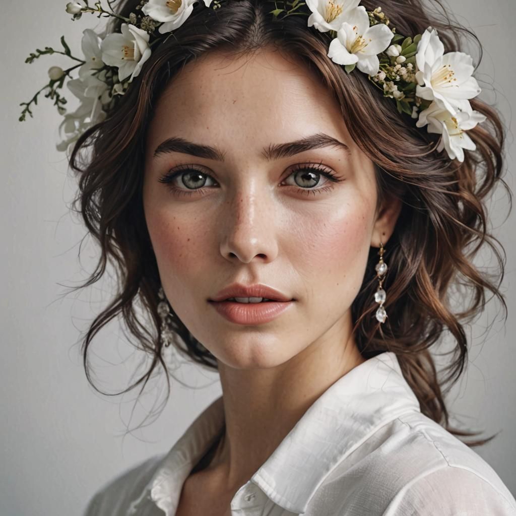 Portrait of a Pure and Beautiful Woman