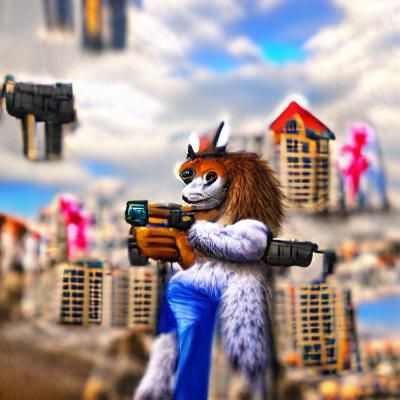 AI Image of a Weaponized Fursona