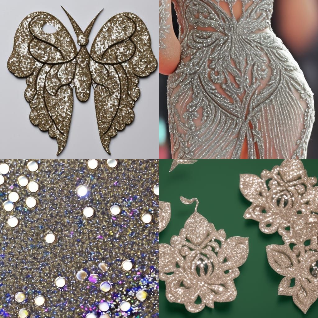 Intricate Glitter Sparkles in Fine Detail