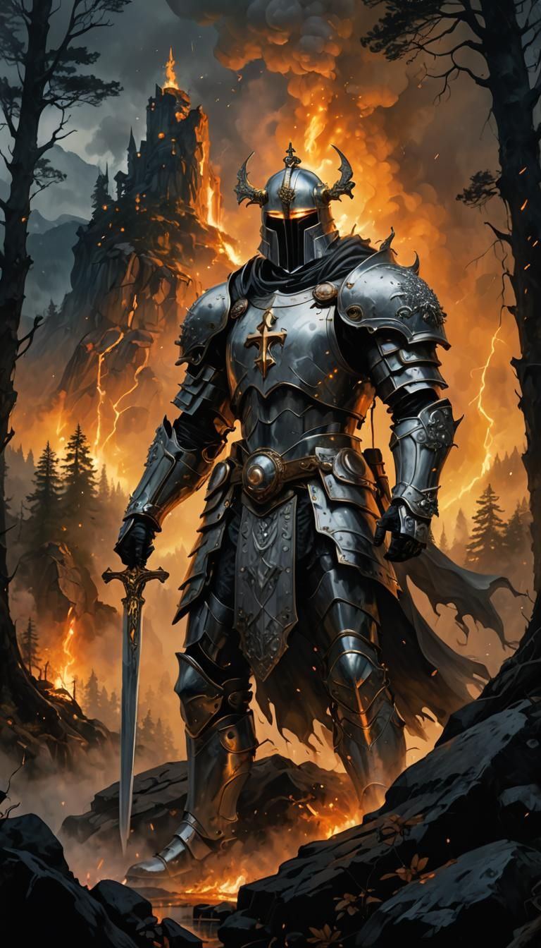 Holy Knight Stands Guard Over Dark Forest