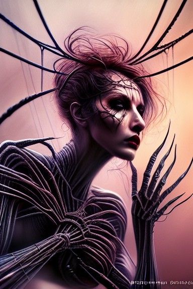 Spiders Under Skin: Hyperdetailed Scenic Illustration