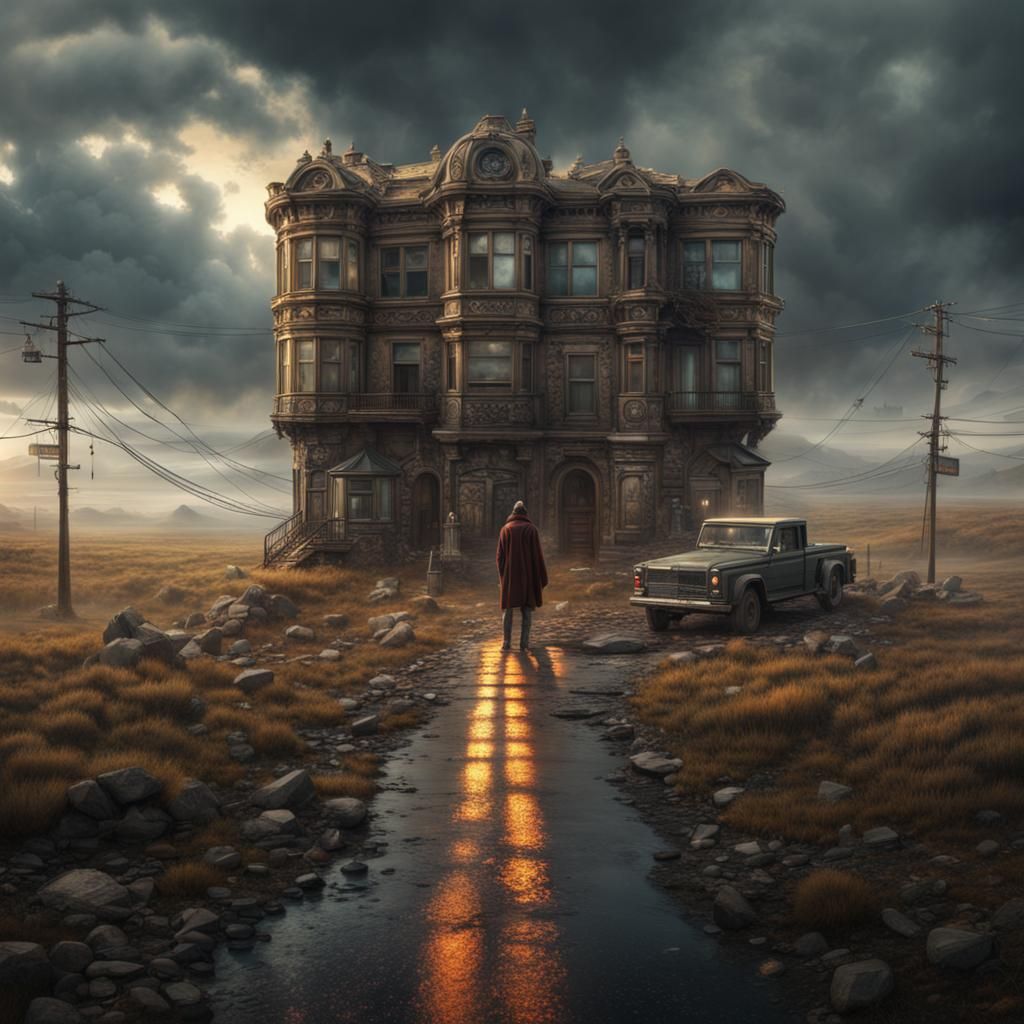 Crossroads of Life: A Cinematic Digital Painting