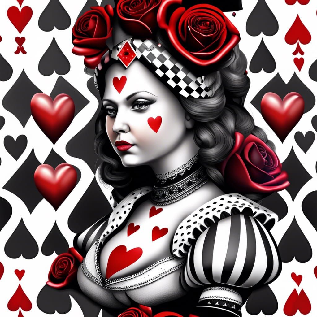 Queen of Hearts in Striking Photorealism