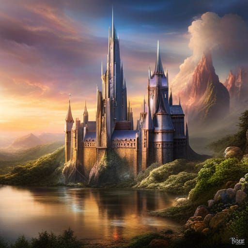 Ethereal Floating Sky Castle Render