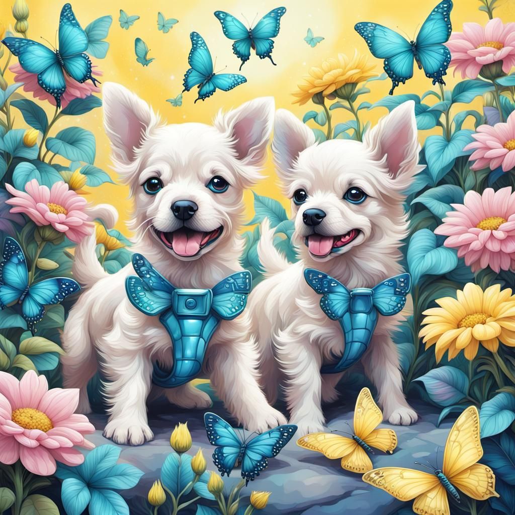 Pastel puppies