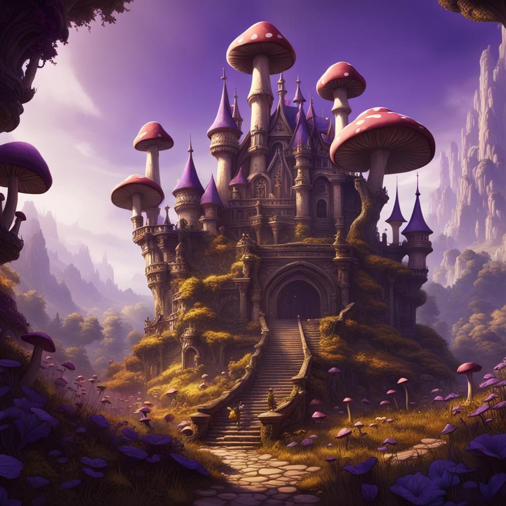 Dark Fantasy Mushroom Kingdom Concept Art
