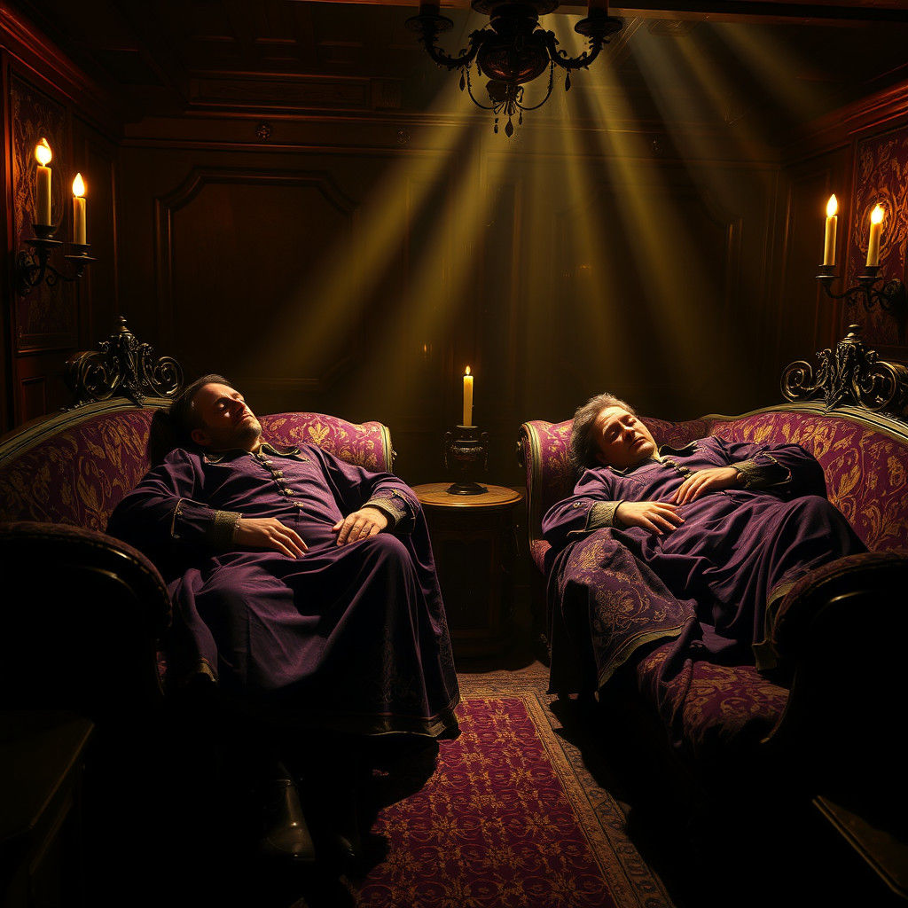 Rosencrantz and Guildenstern Asleep in Royal Cabin
