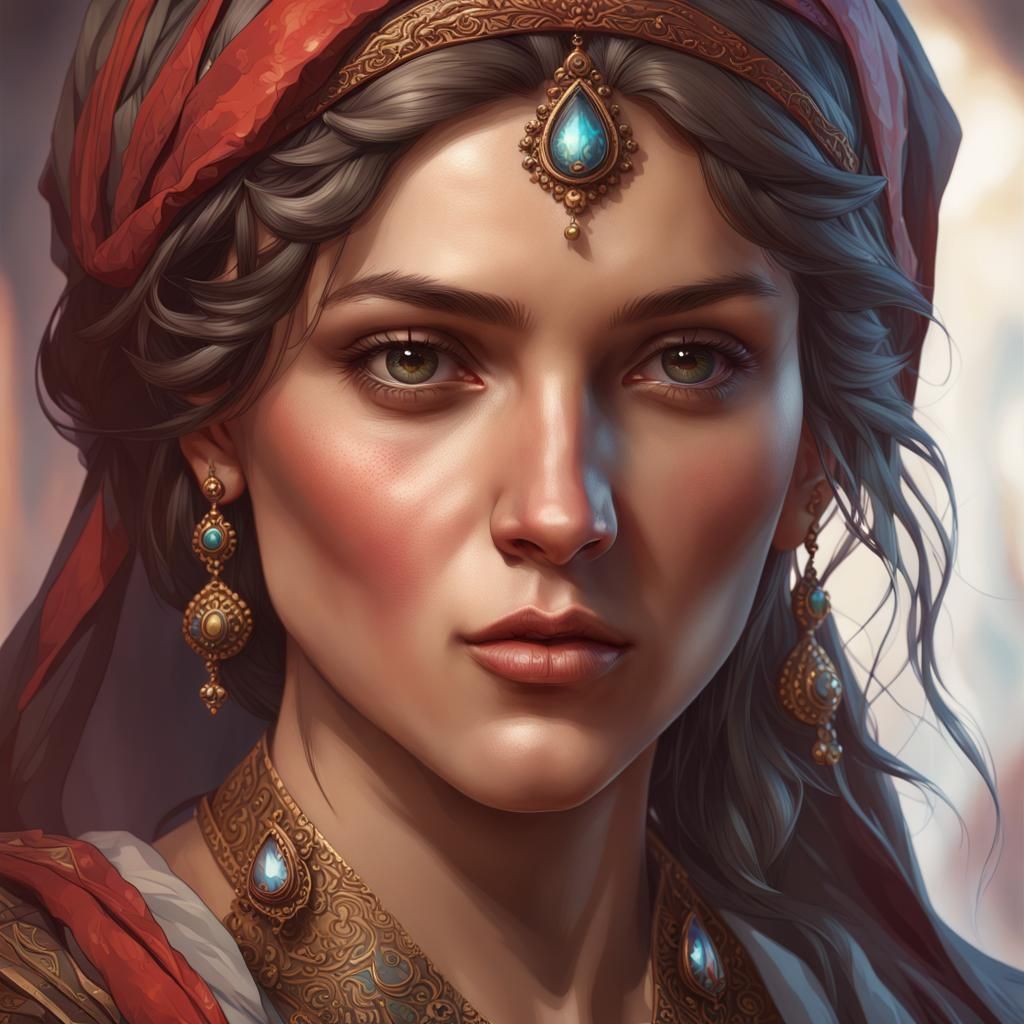 Detailed Portrait in Unreal Engine Style