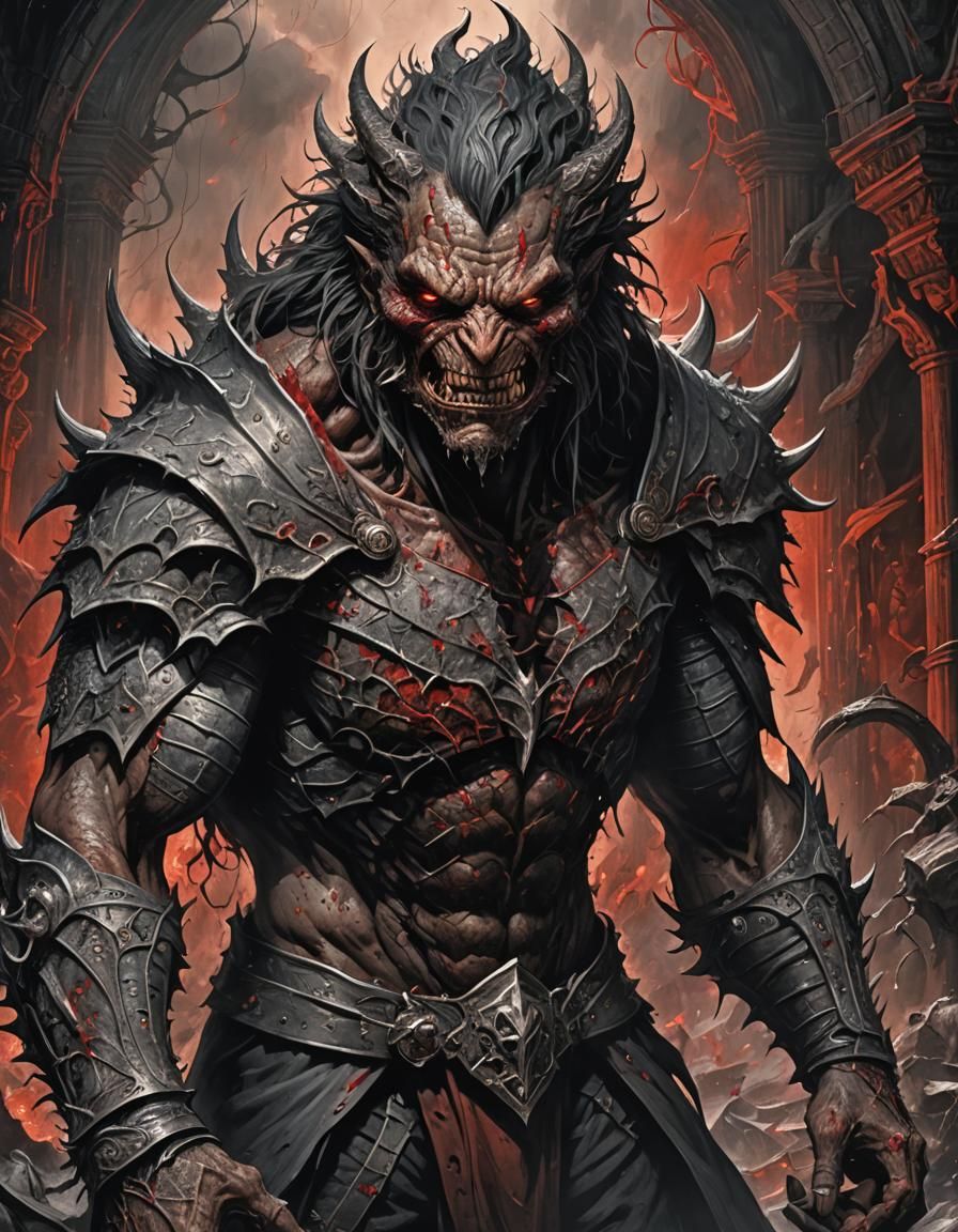 Monster Hero in Surrealist Abstract Style