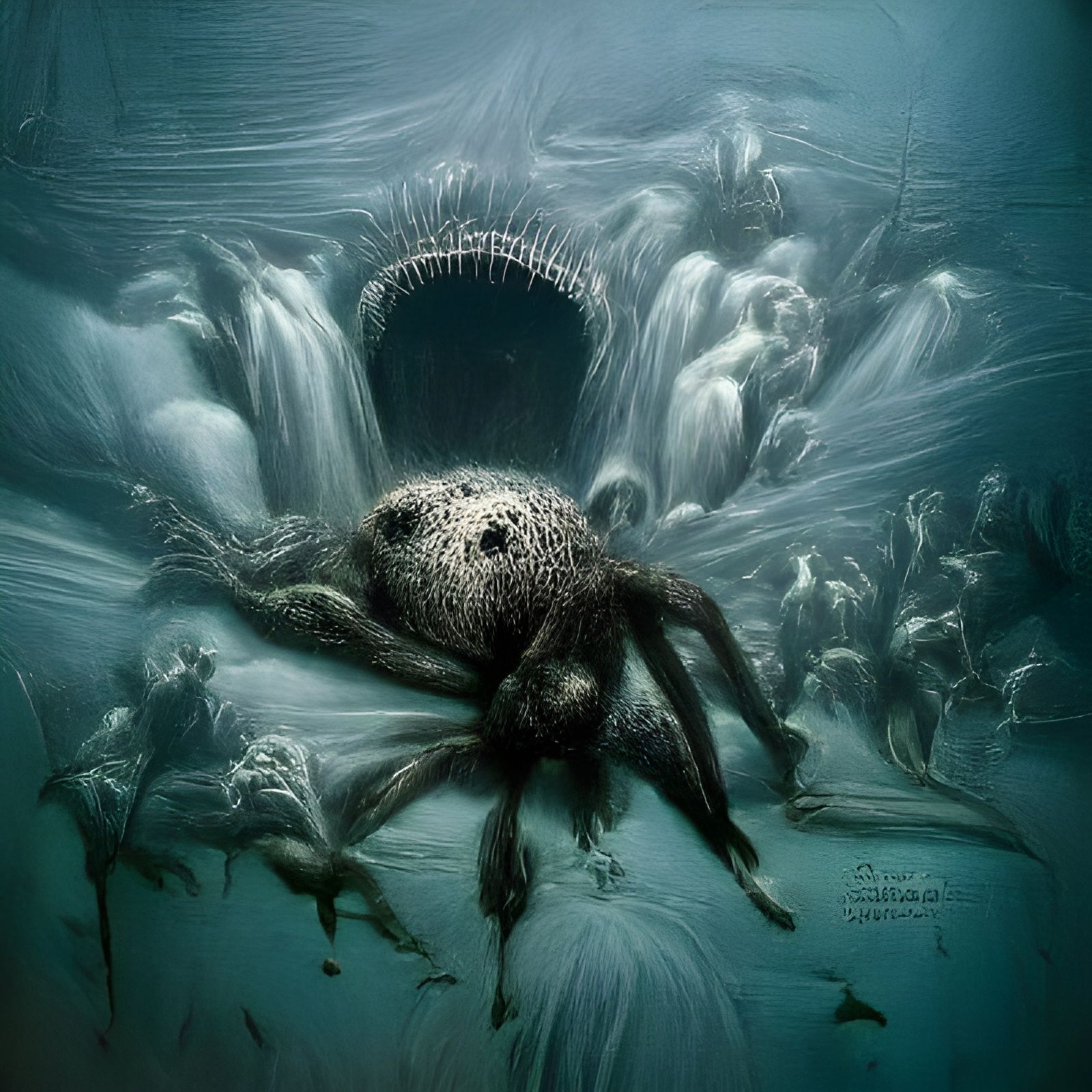 Phobic Sea Monster in Dark Depths
