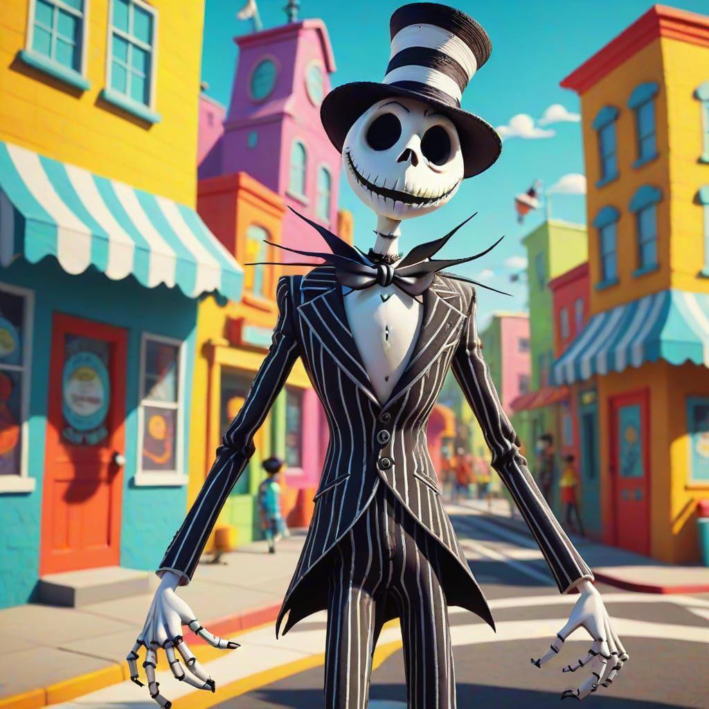 Jack Skellington in Dr. Seuss Style
