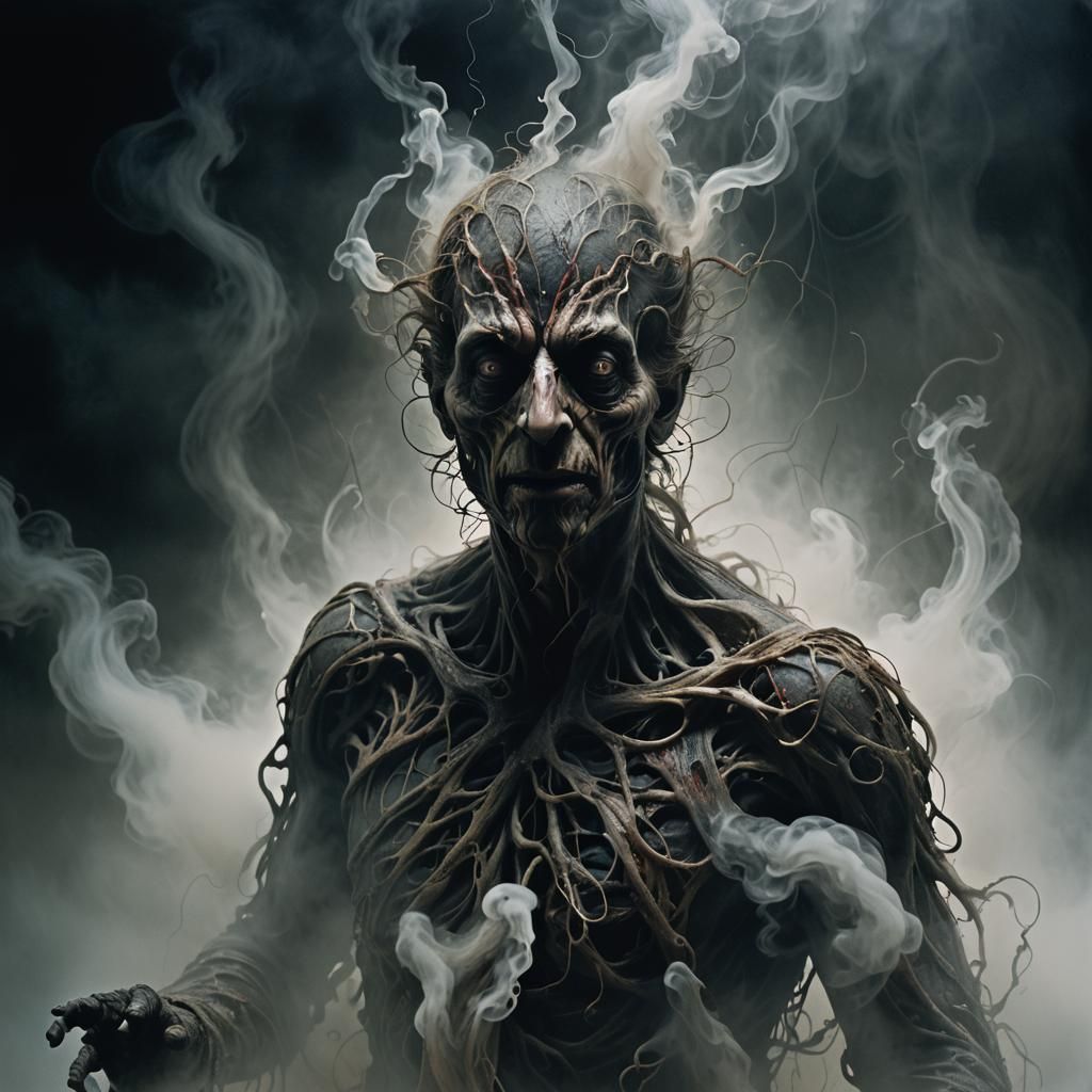 Mysterious Entity Obscured by Swirling Mist