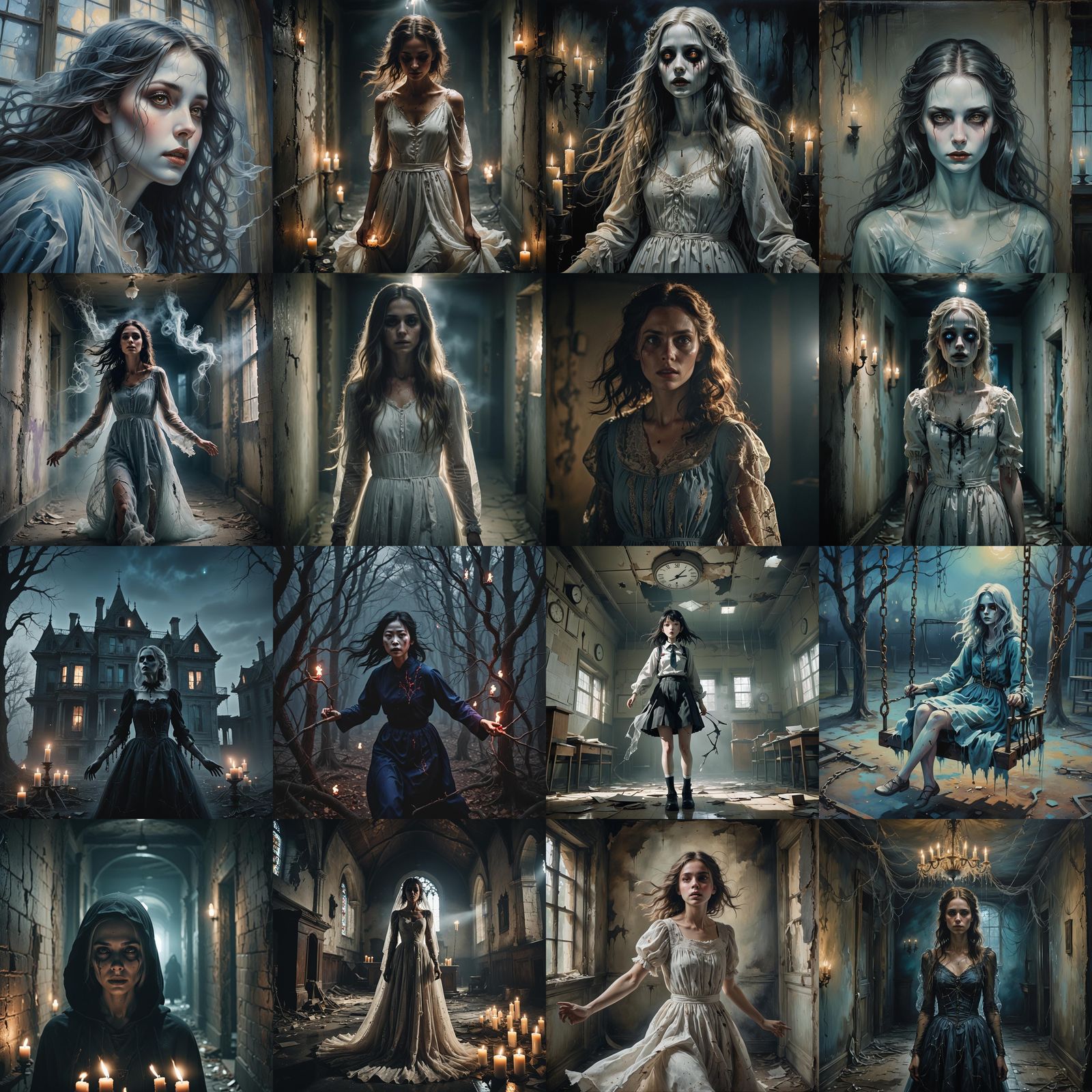 Ethereal Ghost Girl: A Haunting Specter