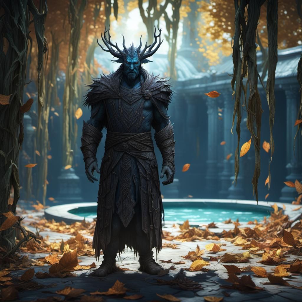 Brooding Fae King in Surrealist Style