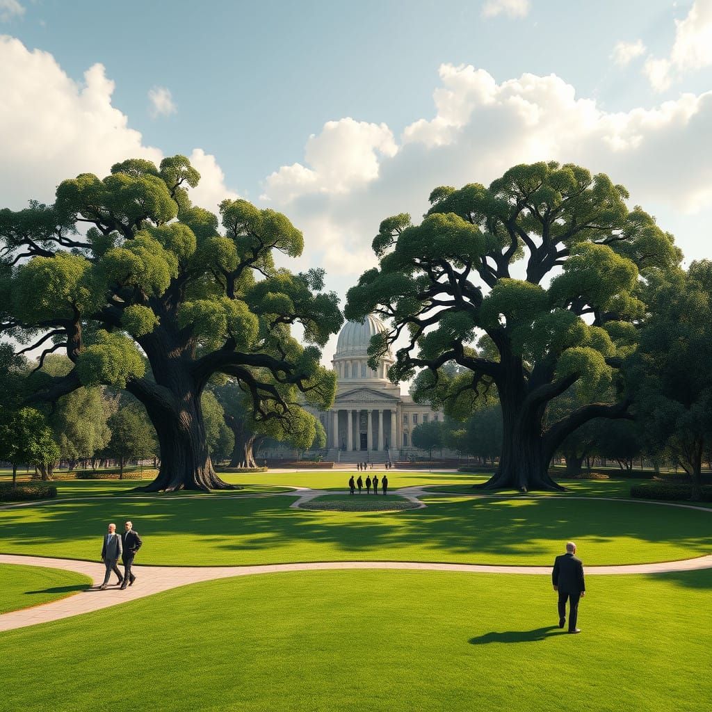 Serene Government District Expanse in Emerald Green