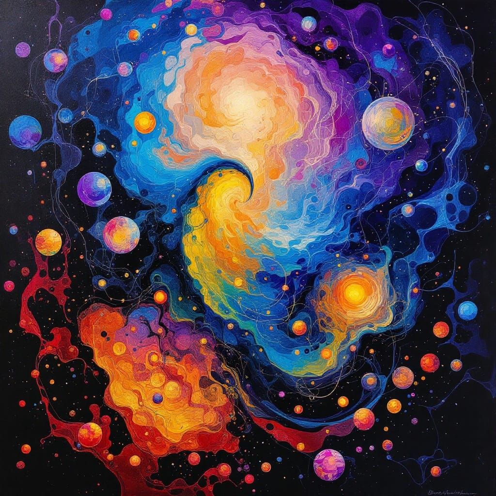 Vibrant Surrealist Masterpiece in Rich, Glowing Hues