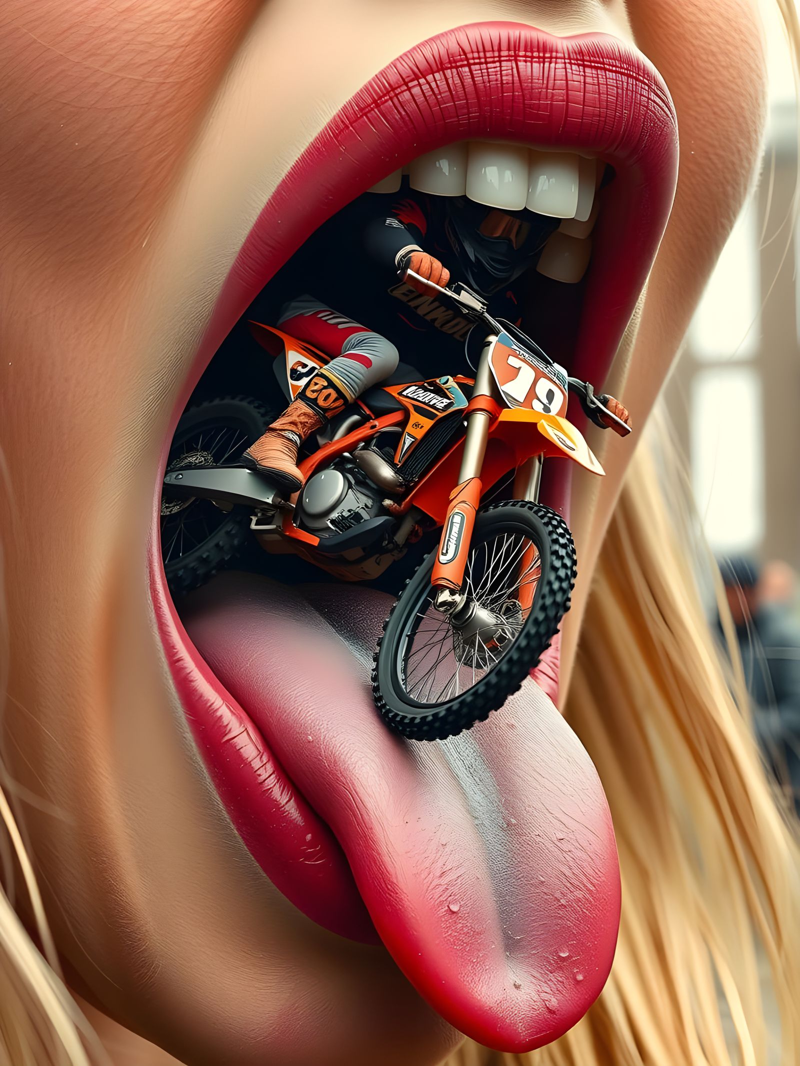 Motocross Rider in a Jarring Crash Scene