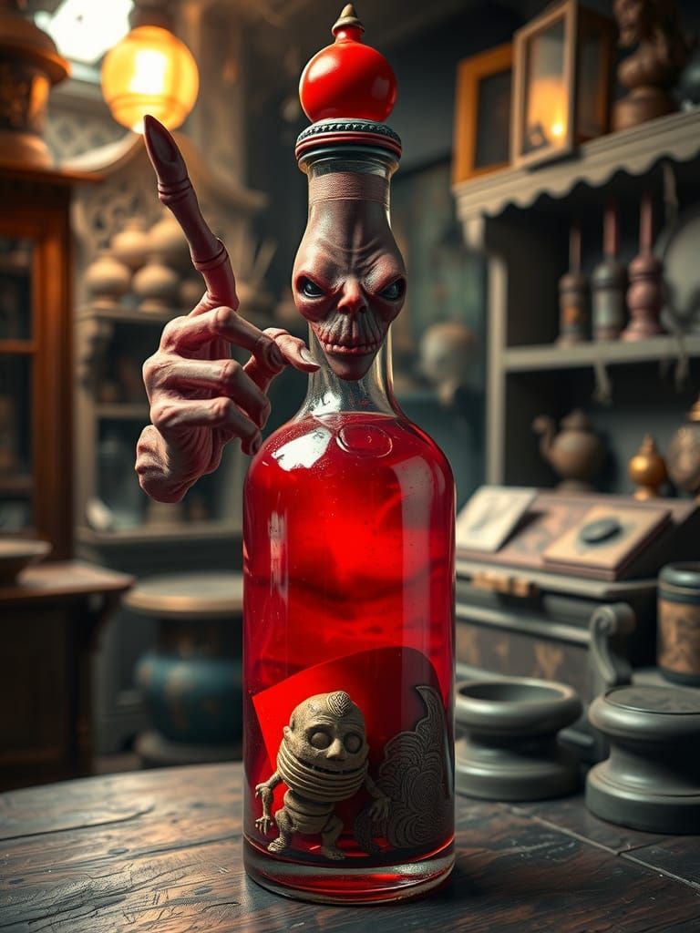 Cursed Genie in a Bottle
